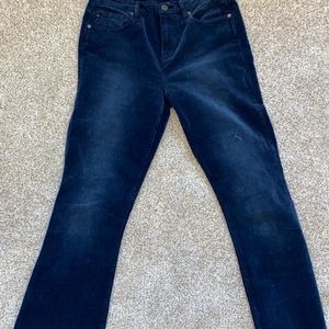 Blue Corduroy Flair Jeans